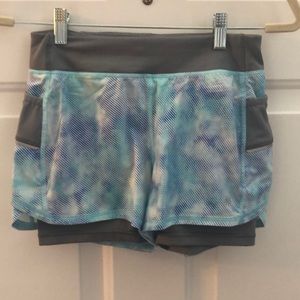 Athlete girl shorts